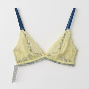 New BCBGeneration Lace Bralette Yellow and Blue Size Medium